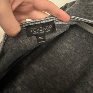 Topshop open back long sleeve shift dress